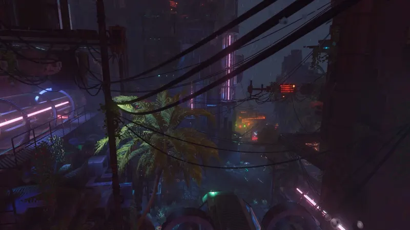 Official Nivalis Nights screenshot of the cyberpunk city from a developer blog